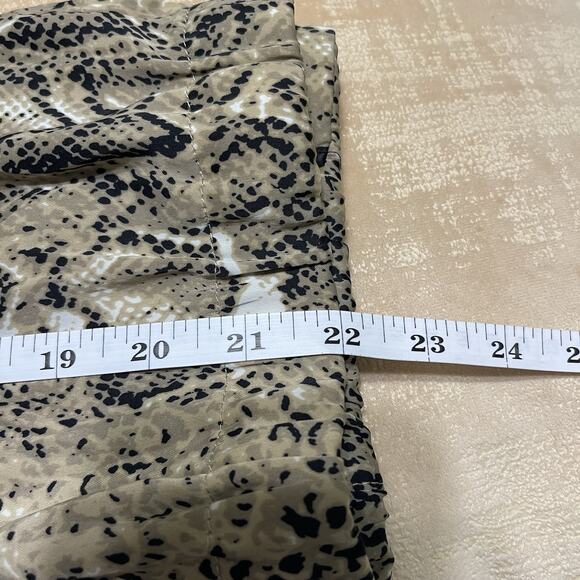 Vince Camuto Snakeskin Animal Print Bomber Jacket Size M Tan Black Zip Soft Fall - Picture 8 of 11